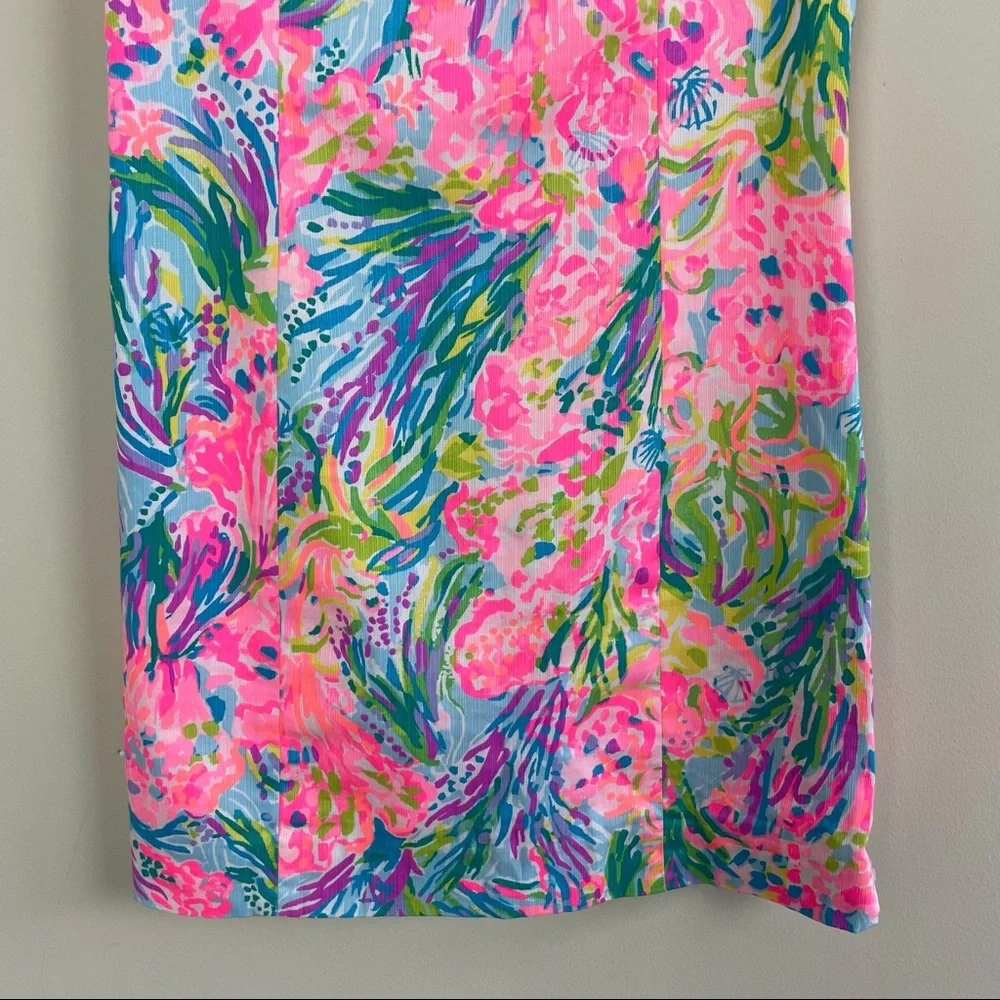 Lilly Pulitzer Gabby Resort Shift Dress Fan Sea Print Size 00 - Picture 7 of 12